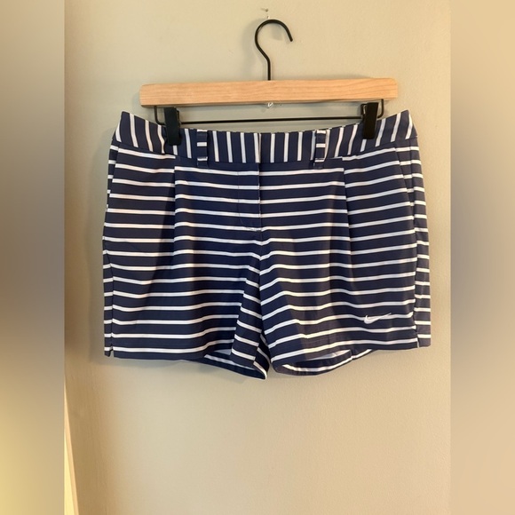 Nike Blue and White Athletic Shorts with Stripes - Picture 9 of 9